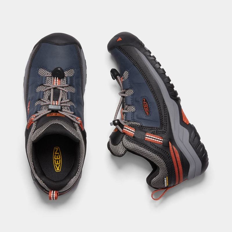 Keen Targhee Waterproof Kids Hiking Shoes Navy/Black NZ (0641-DJSQF)